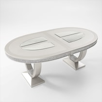 posh silver  pc dining room   