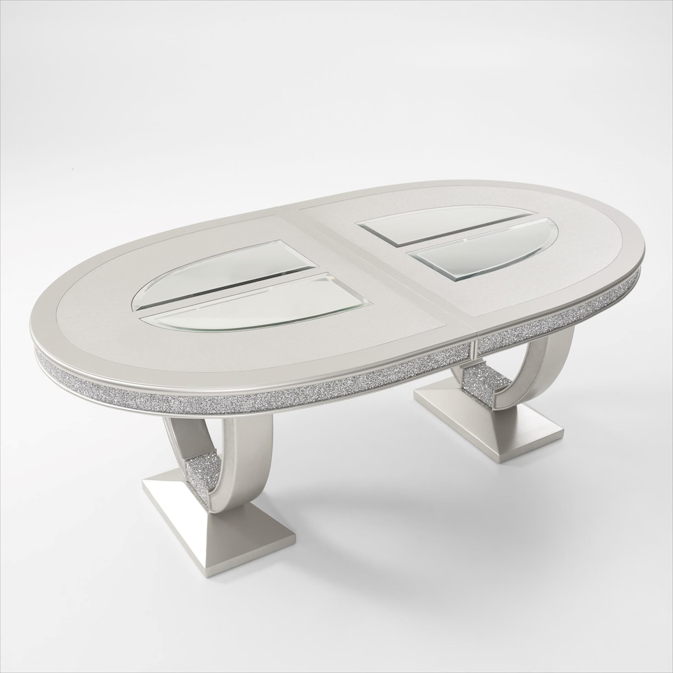 posh silver  pc dining room   