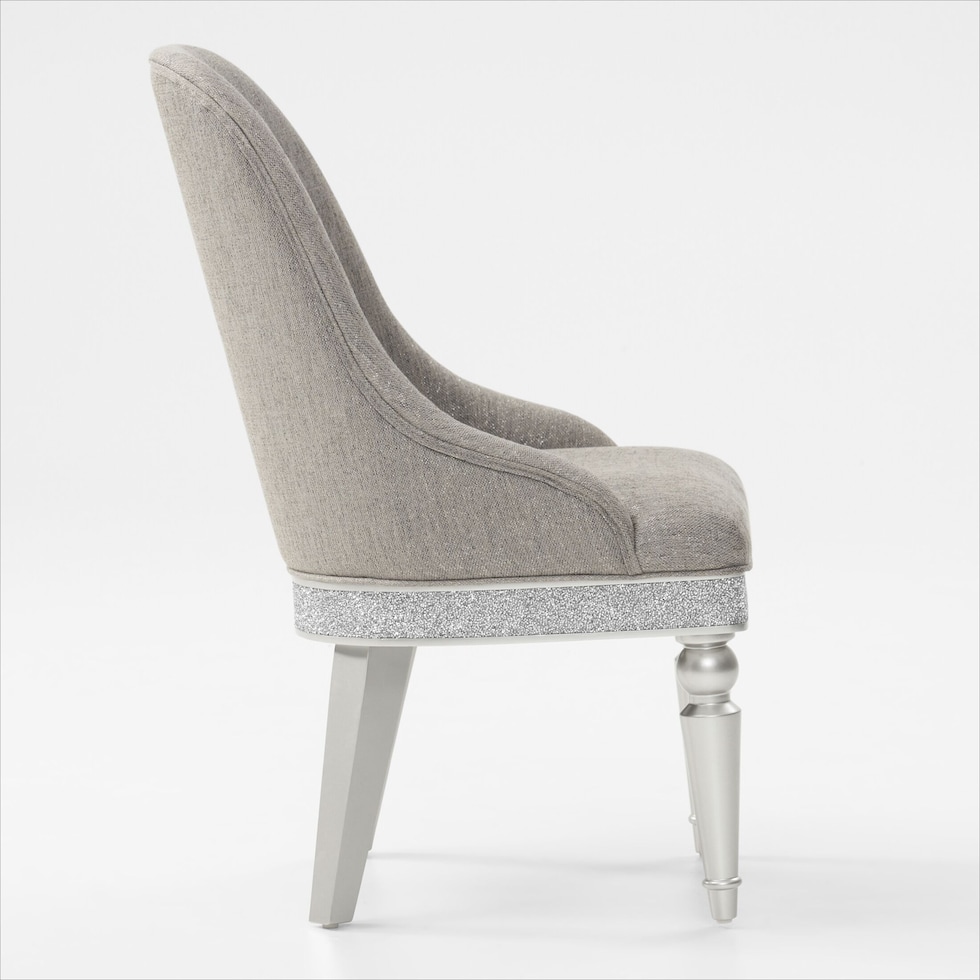 posh silver dining chair   