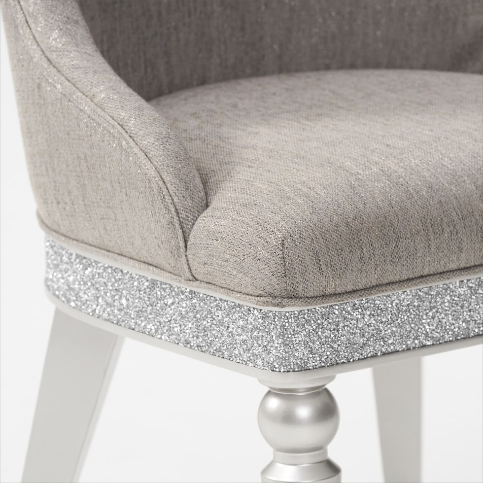 posh silver dining chair   