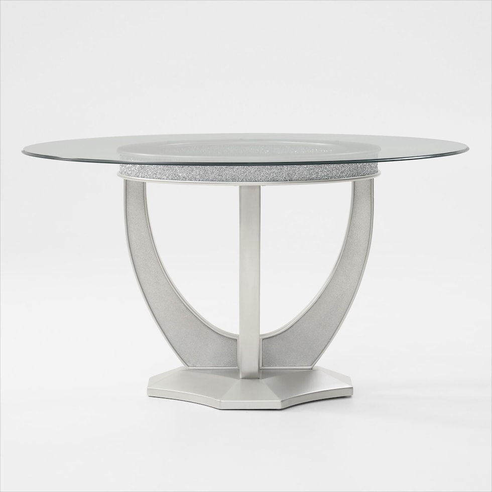 posh silver dining table   