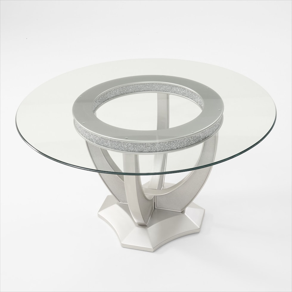 posh silver dining table   