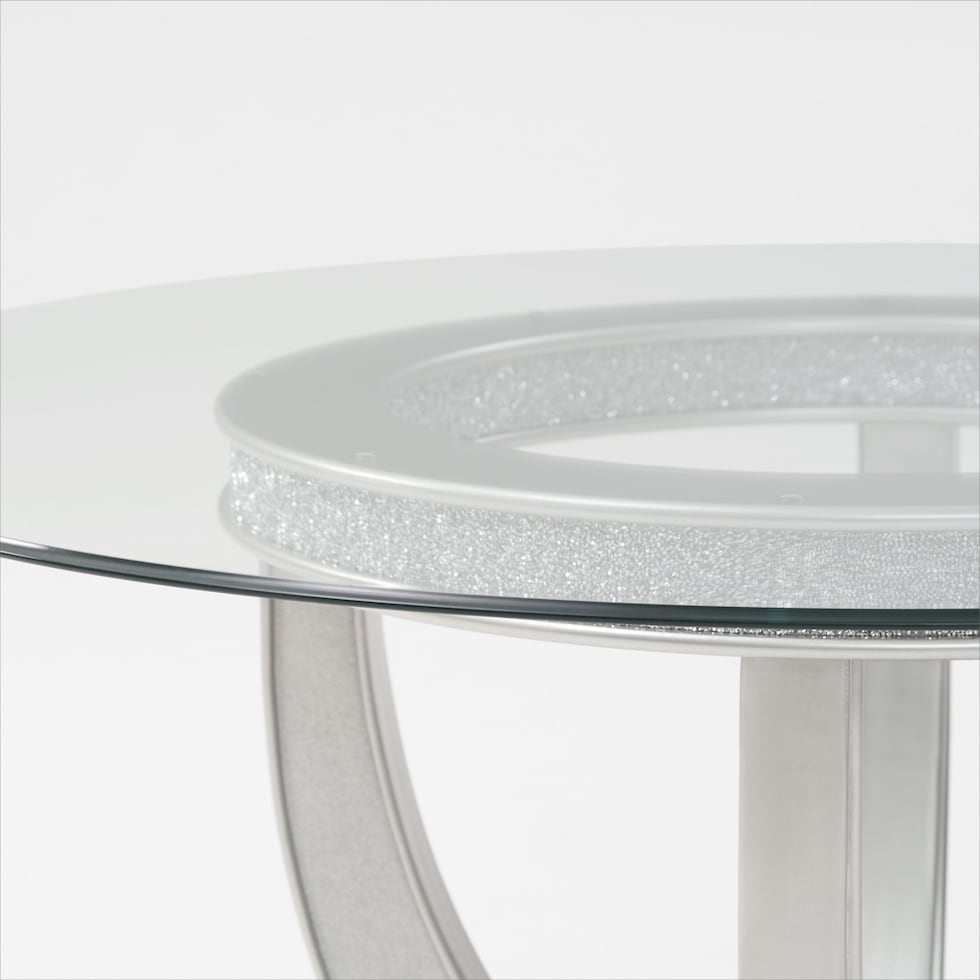 posh silver dining table   