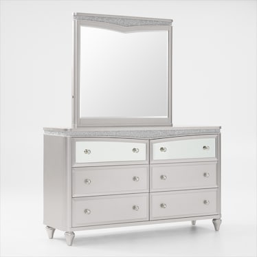 Posh Dresser and Mirror