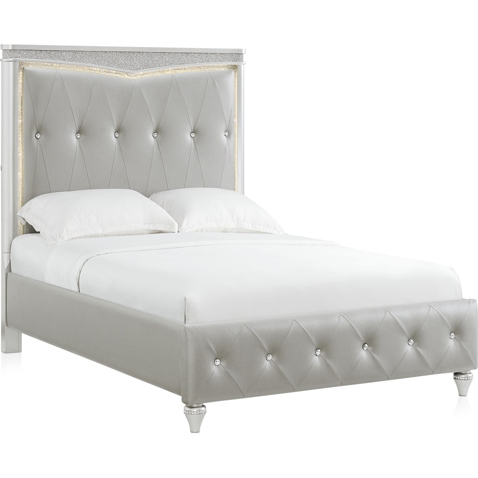 posh silver full bed   