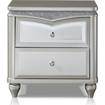 posh silver nightstand   