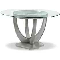 posh silver round dining table   