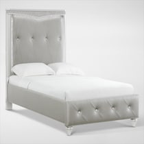 posh silver twin bed   