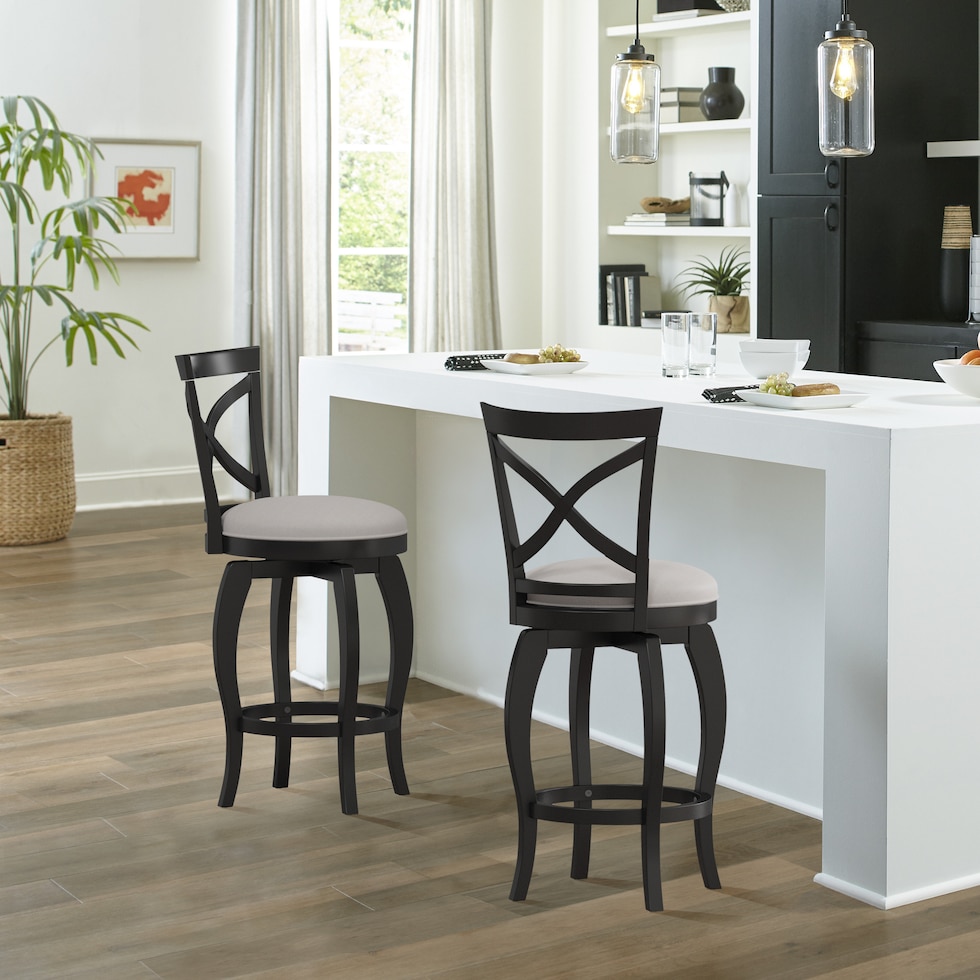 positano black counter height stool   