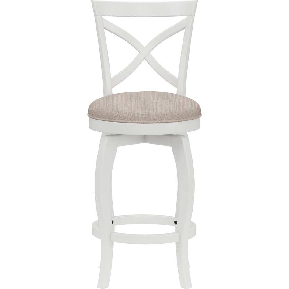 Positano Swivel CounterHeight Stool White American Signature Furniture