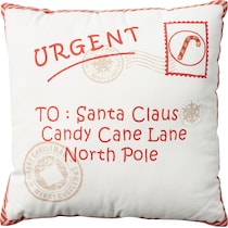 postcard white accent pillow   