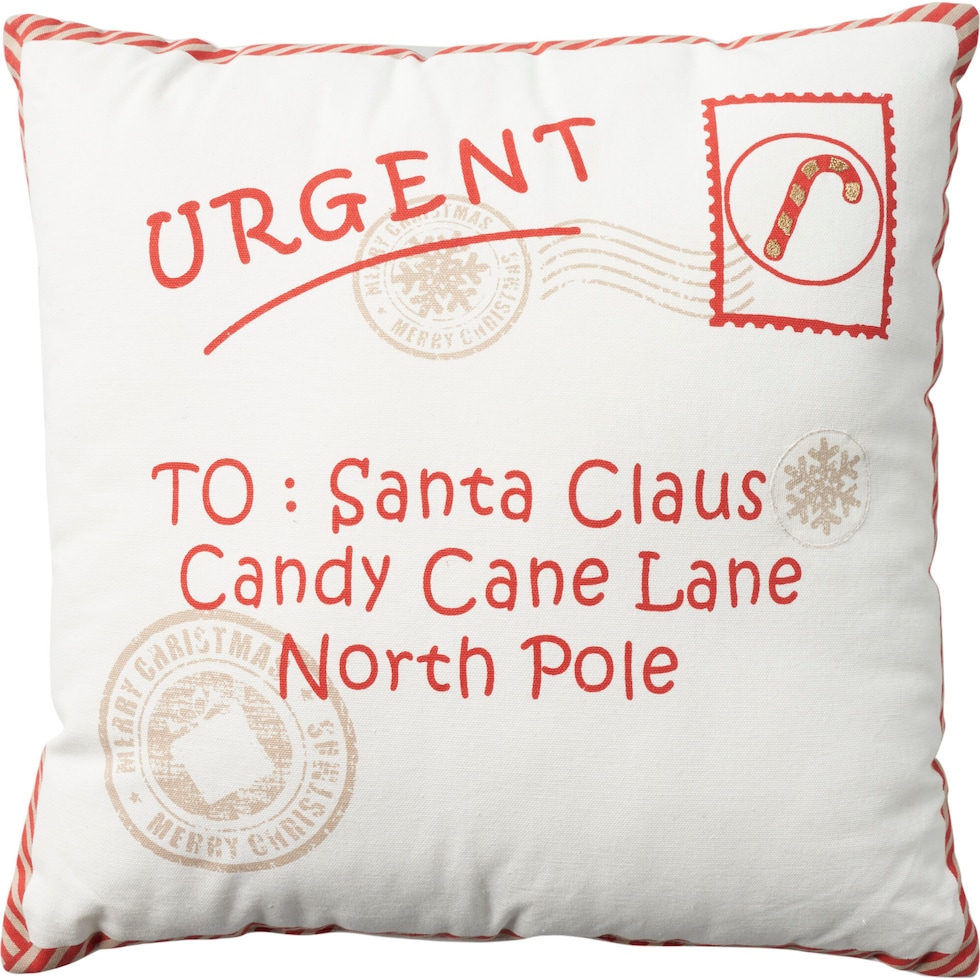 postcard white accent pillow   