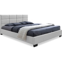 potenza white queen bed   