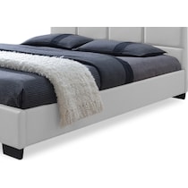 potenza white queen bed   