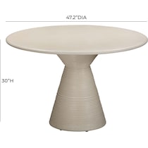 potter neutral dining table   