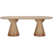 potter orange dining table   