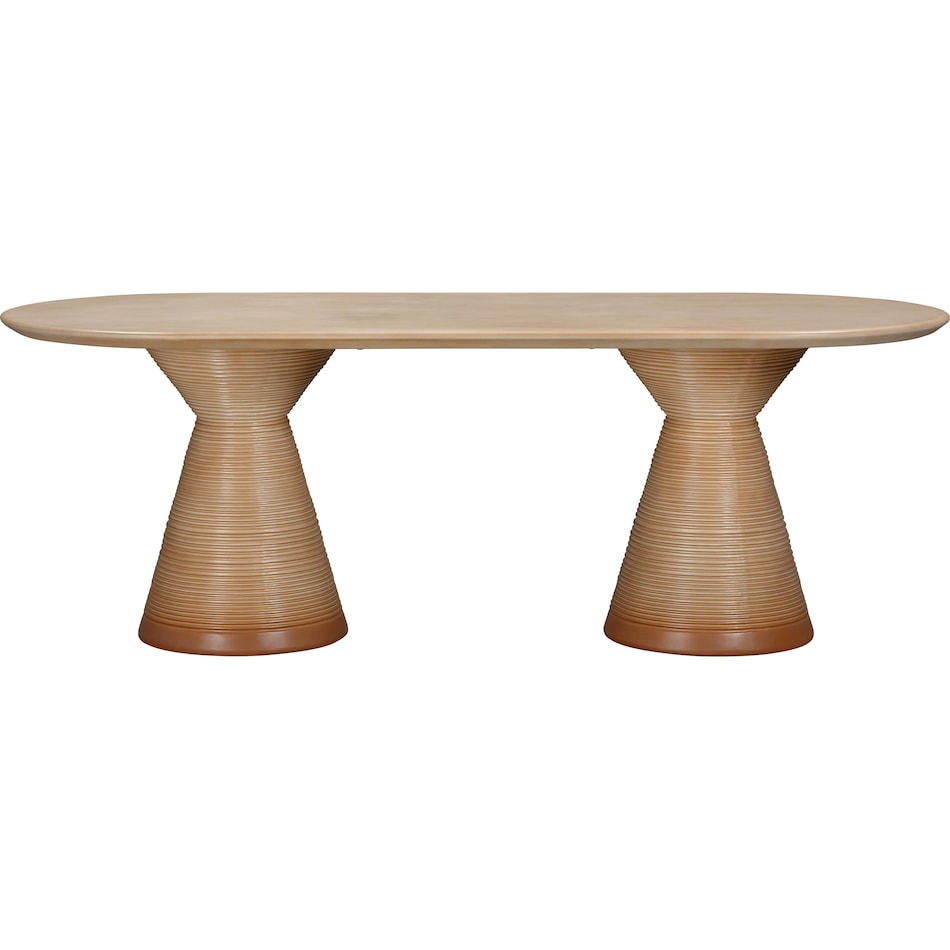 potter orange dining table   