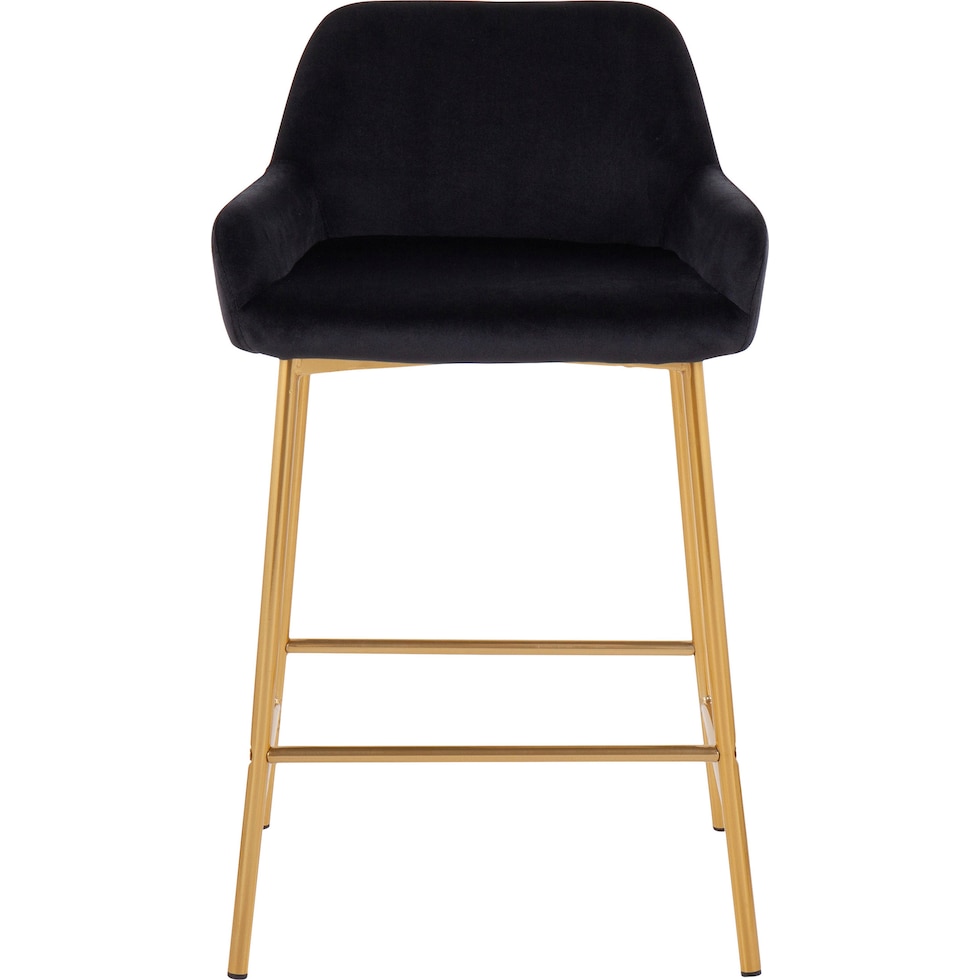 prague black counter height stool   