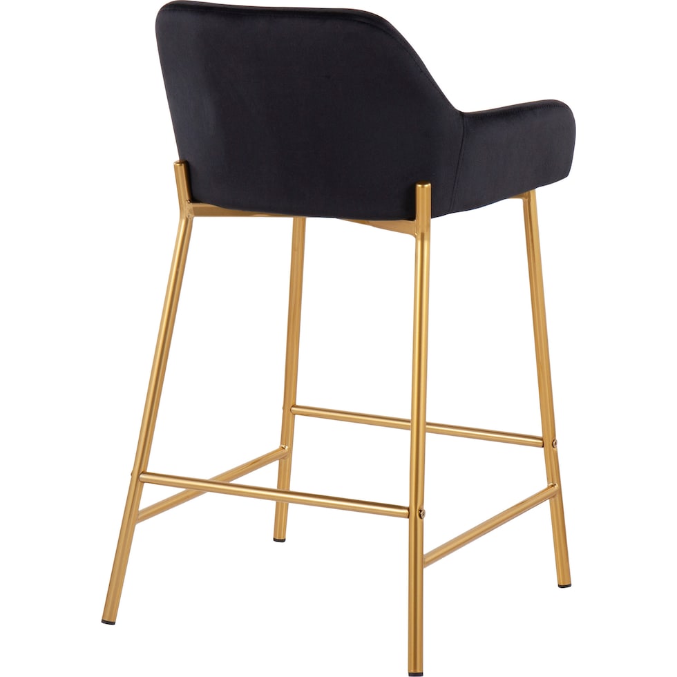 prague black counter height stool   
