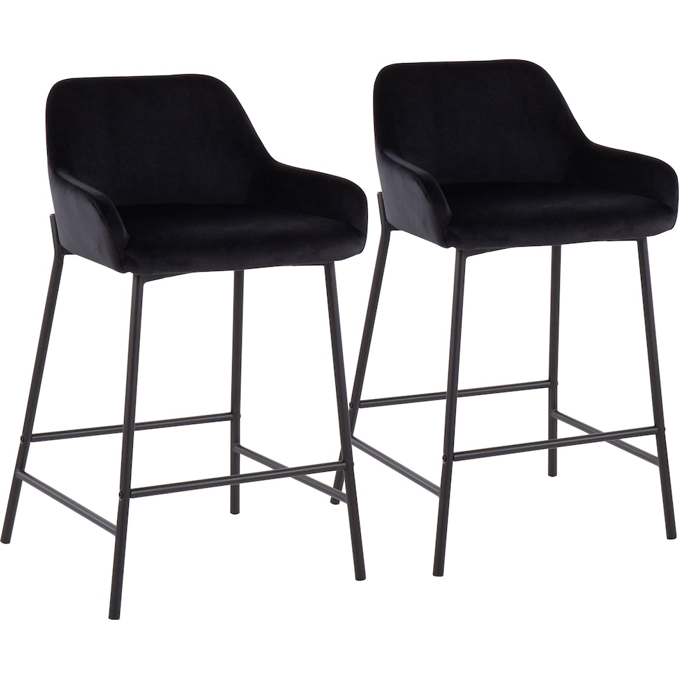 prague black counter height stool   