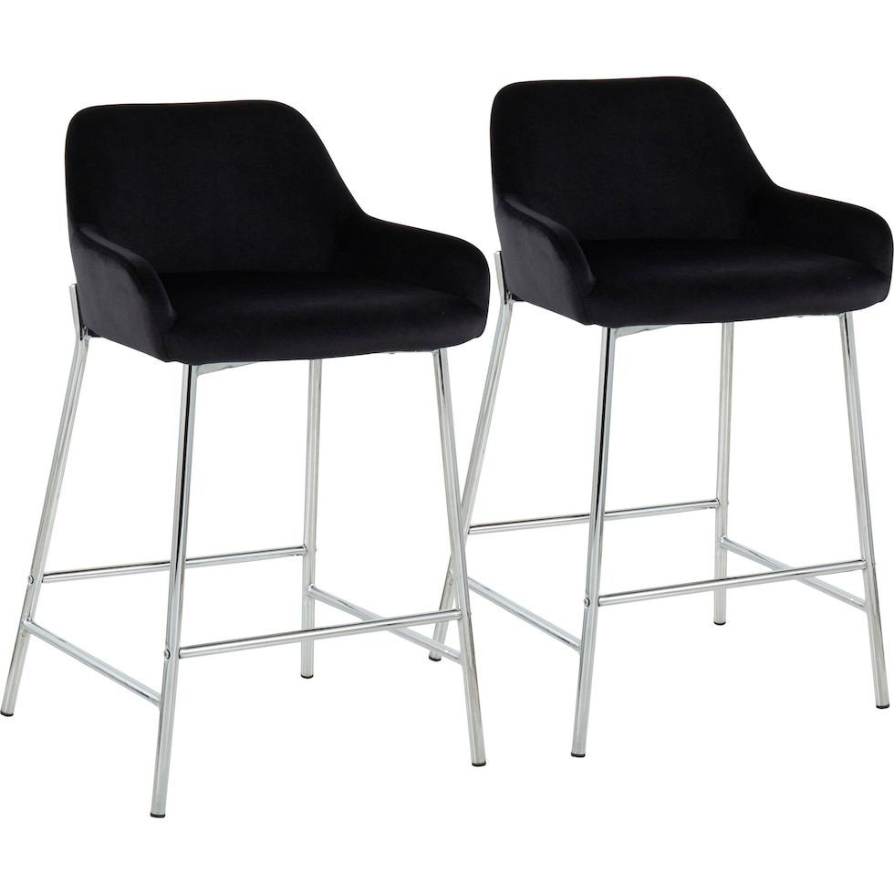 prague black counter height stool   