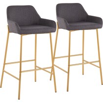 prague gray bar stool   