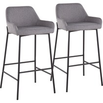 prague gray bar stool   