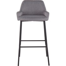 prague gray bar stool   