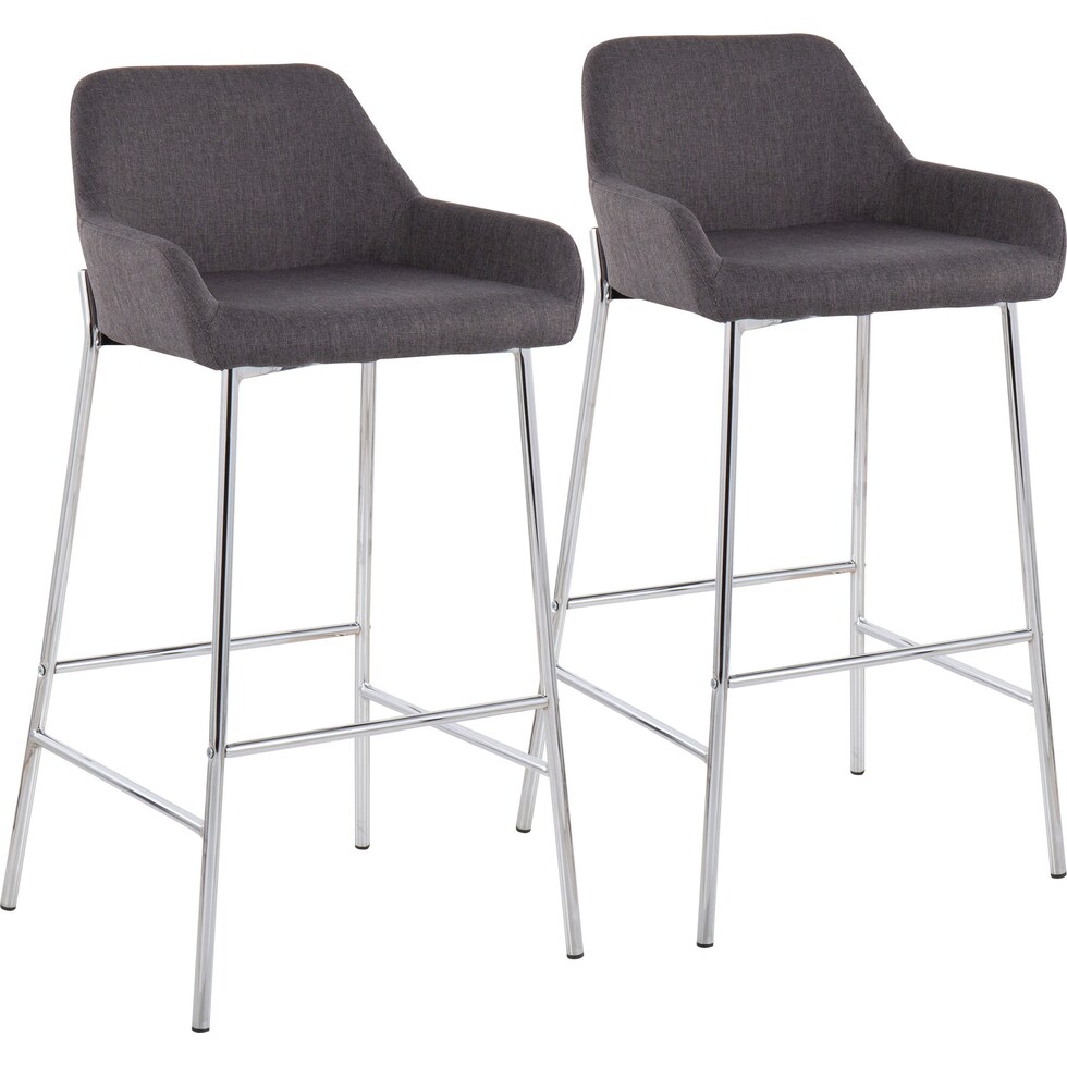 prague gray bar stool   