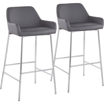 prague gray bar stool   