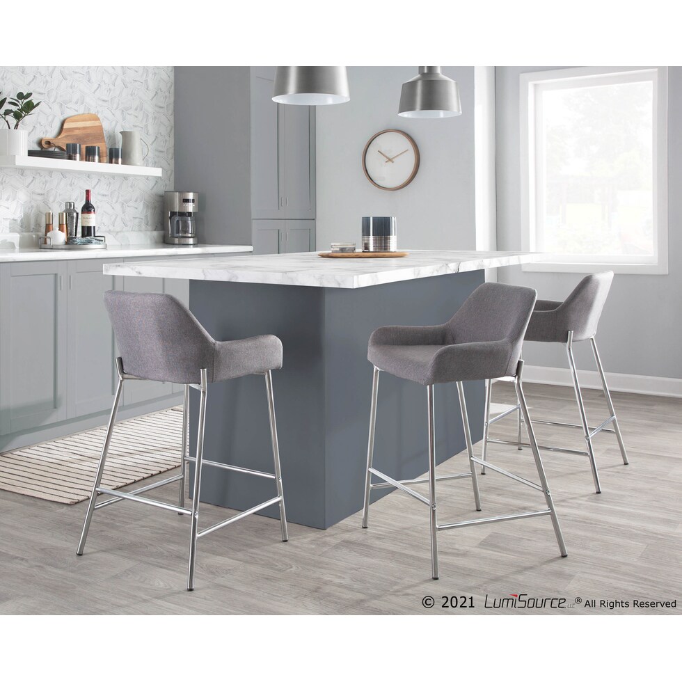 prague gray counter height stool   