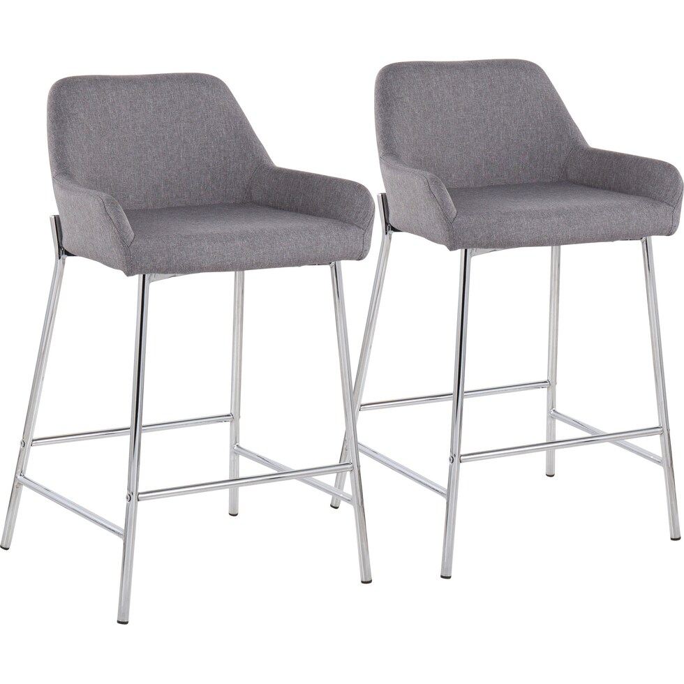 prague gray counter height stool   