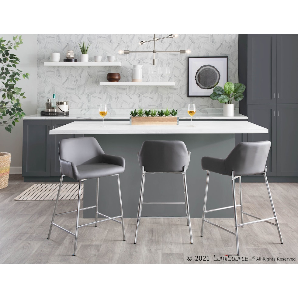 prague gray counter height stool   