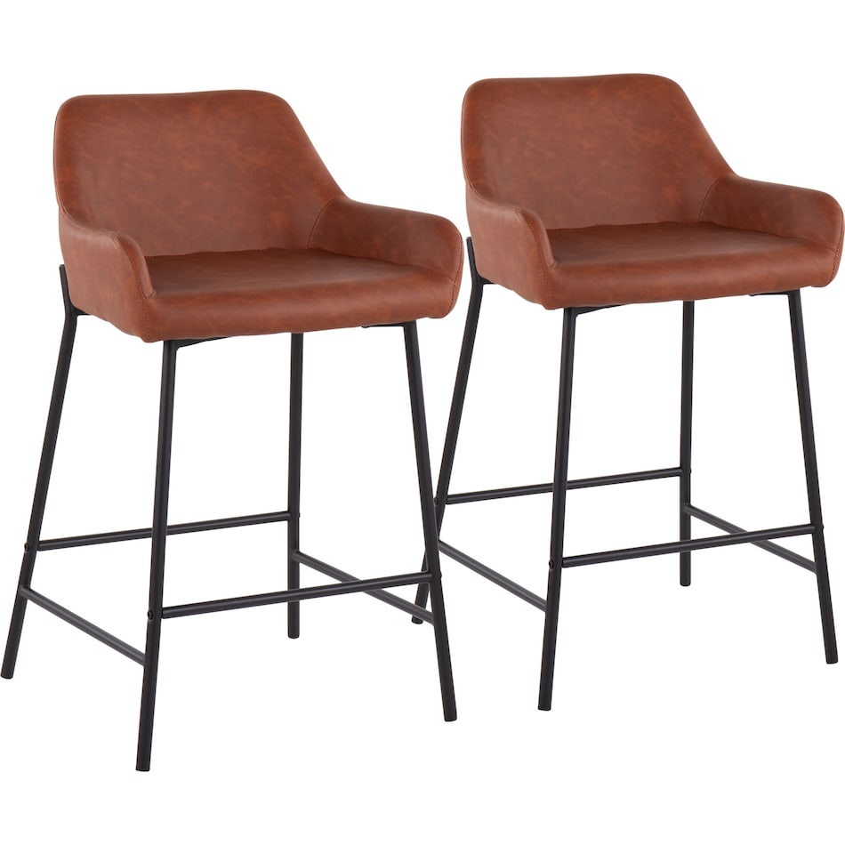 prague light brown counter height stool   