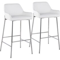 prague white bar stool   