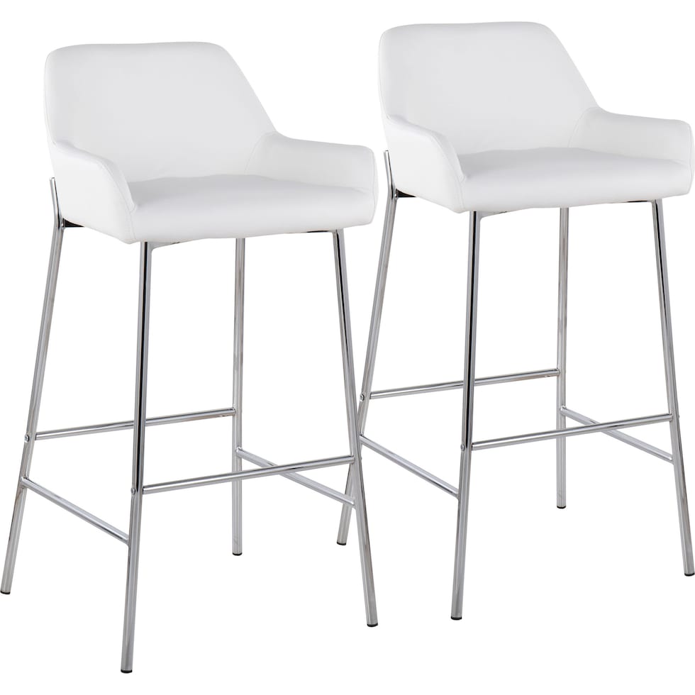 prague white bar stool   