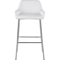 prague white bar stool   