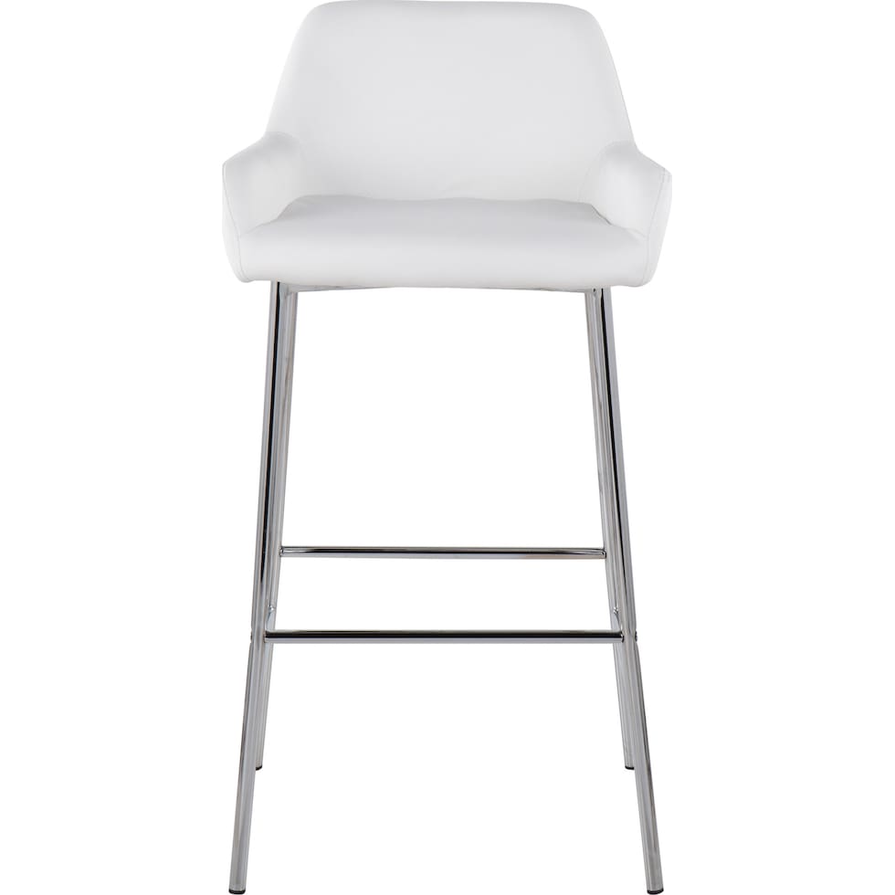 prague white bar stool   