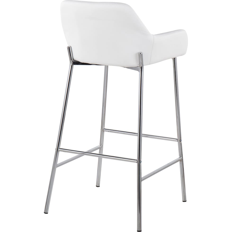 prague white bar stool   
