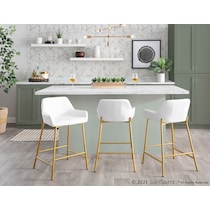 prague white counter height stool   