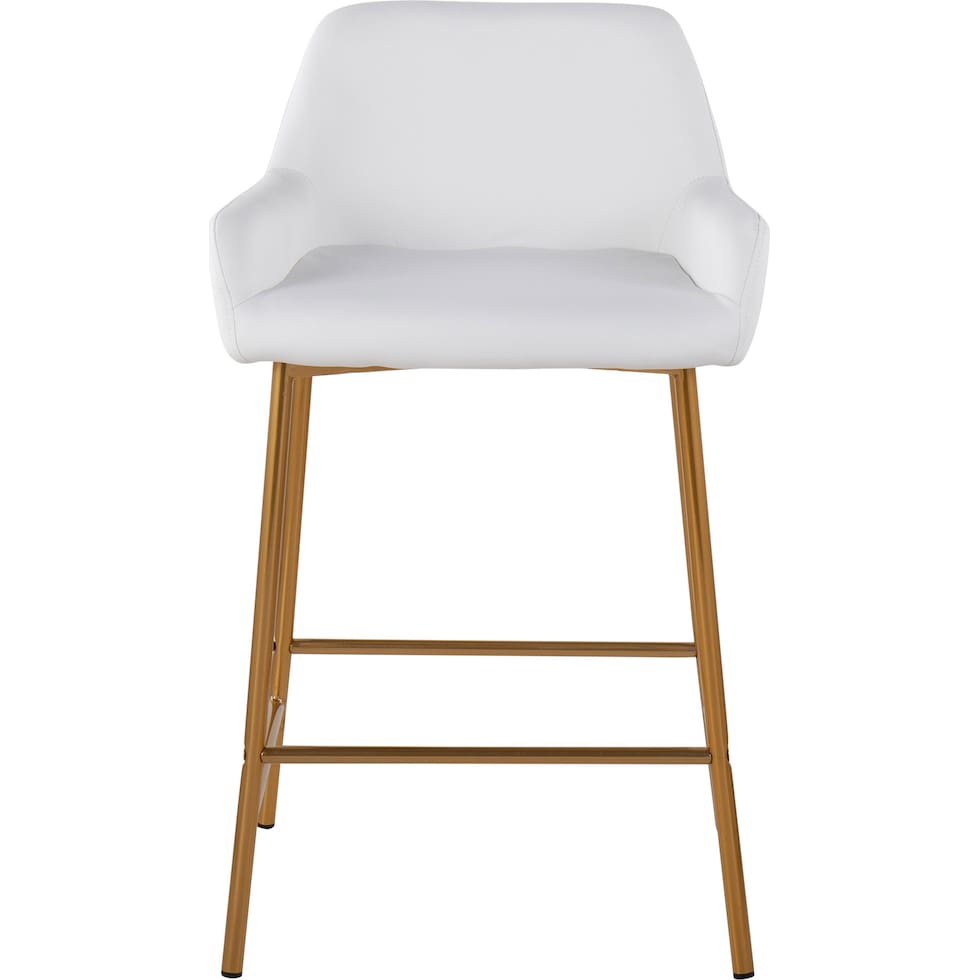 prague white counter height stool   
