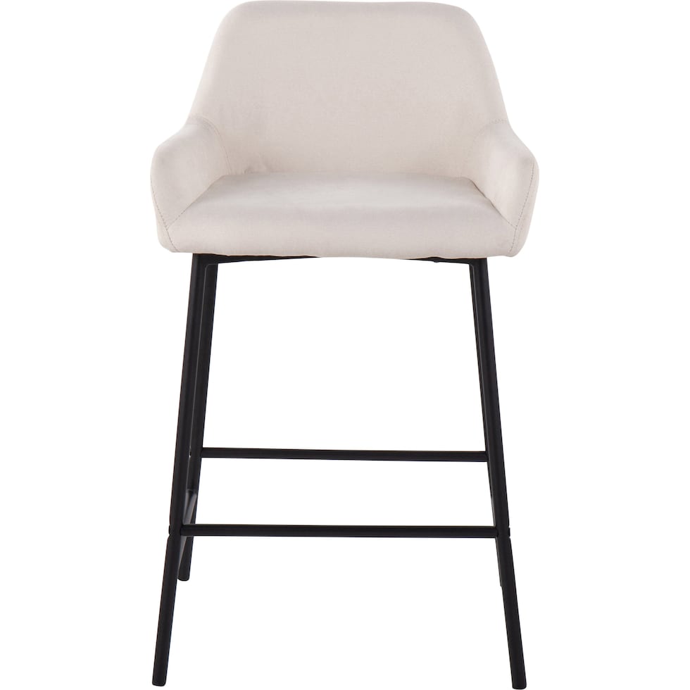 prague white counter height stool   