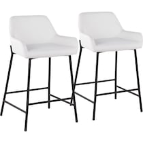 prague white counter height stool   