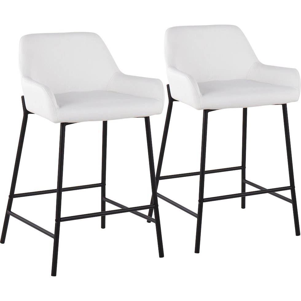 prague white counter height stool   
