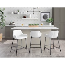 prague white counter height stool   
