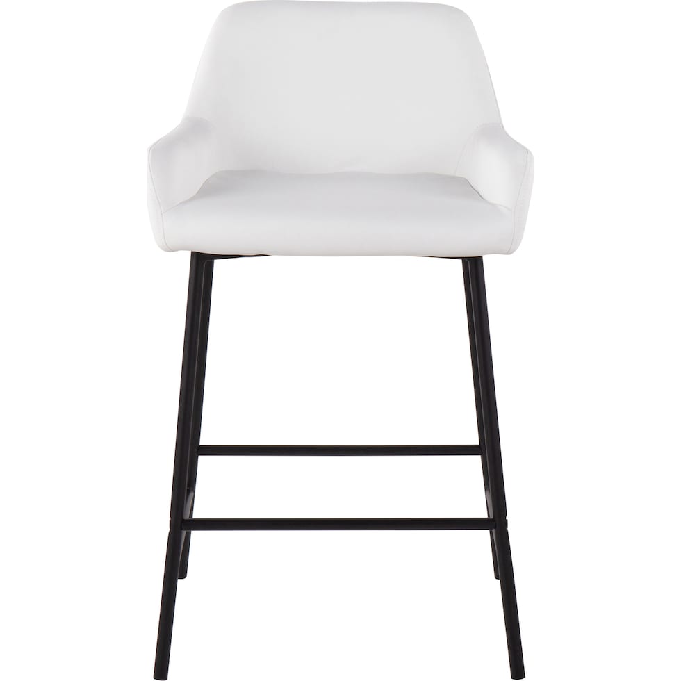 prague white counter height stool   