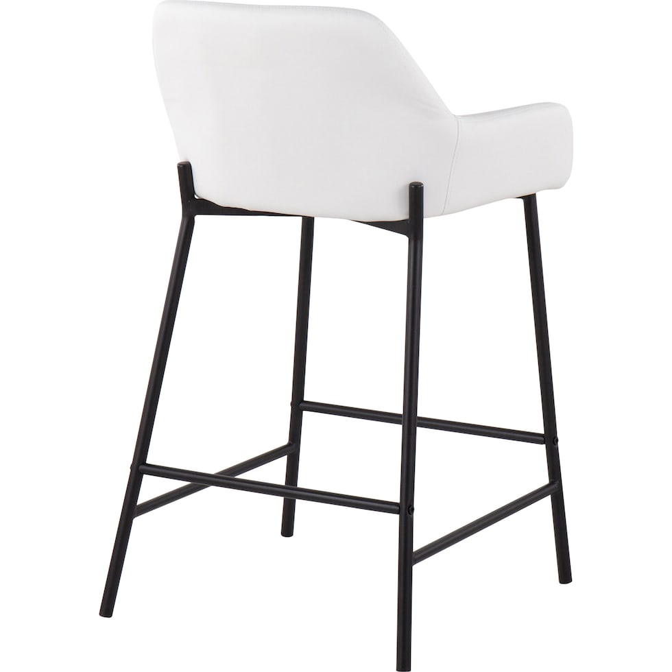 prague white counter height stool   