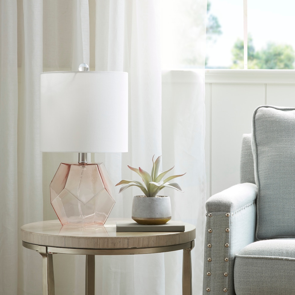 presli pink table lamp   