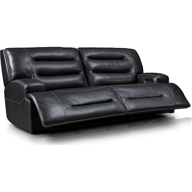 Preston Dual-Power Reclining Sofa and Recliner Set - Black