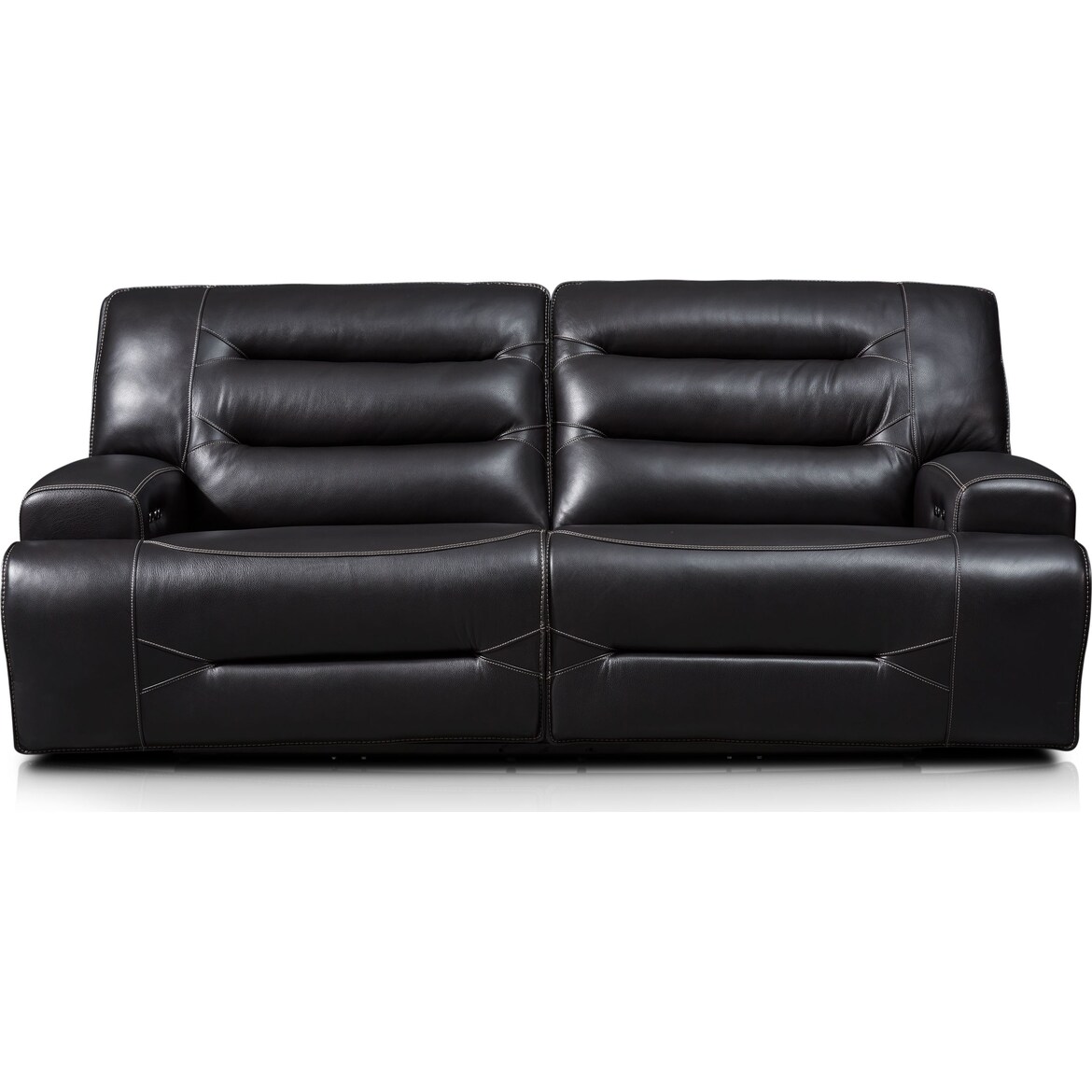 Preston DualPower Reclining Sofa and Loveseat Set Black American